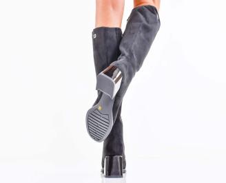 Дамски елегантни ботуши черни EOBUVKIBG