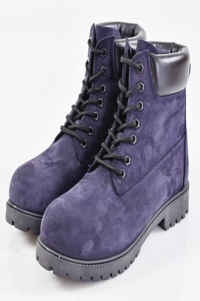 Мъжки боти естествен набук сини EOBUVKIBG