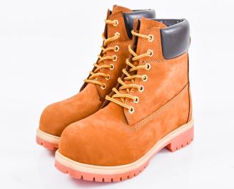 Мъжки боти естествен набук кафяви EOBUVKIBG