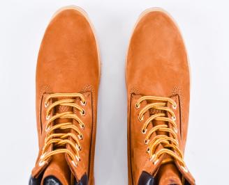 Мъжки боти естествен набук кафяви EOBUVKIBG