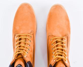 Мъжки боти естествен набук кафяви EOBUVKIBG