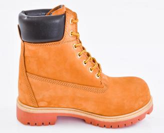 Мъжки боти естествен набук кафяви EOBUVKIBG