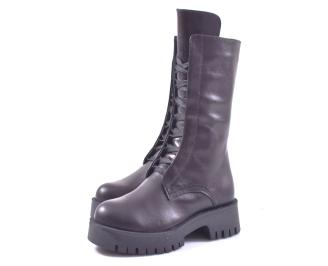 Дамски боти естествена кожа черни EOBUVKIBG