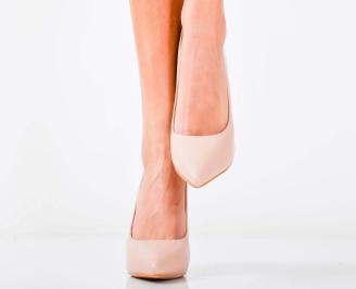 Дамски елегантни обувки пудра EOBUVKIBG