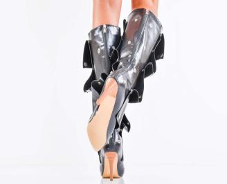 Дамски елегантни ботуши черни EOBUVKIBG