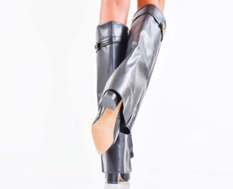 Дамски елегантни ботуши черни EOBUVKIBG