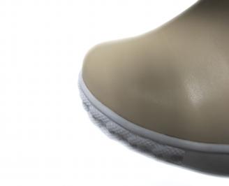 Дамски боти на платформа  бежови