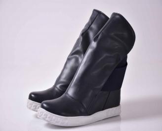 Дамски боти на платформа   сини