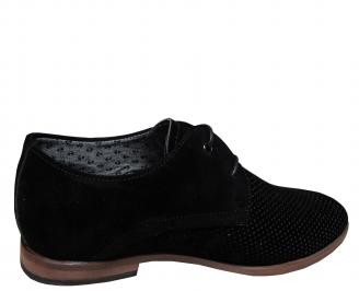 Мъжки спортно елегантни обувки  набук черни