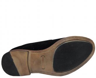 Мъжки спортно елегантни обувки  набук черни