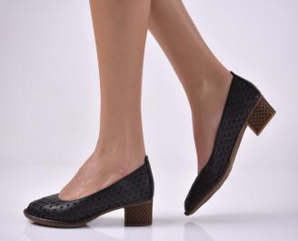 Дамски ежедневни обувки естествена кожа черни