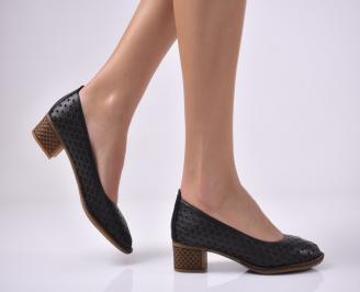 Дамски ежедневни обувки естествена кожа черни