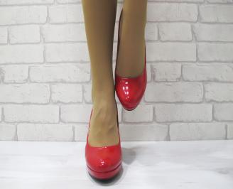 Дамски елегантни обувки  червени EOBUVKIBG