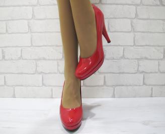 Дамски елегантни обувки  червени EOBUVKIBG