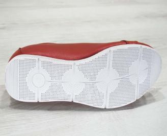 Мъжки обувки естествена кожа червени