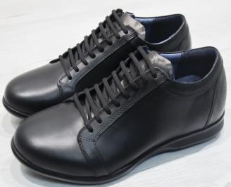 Мъжки спортни обувки естествена кожа черни