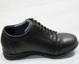 Мъжки спортни обувки естествена кожа черни