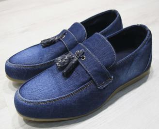 Мъжки спортно елегантни обувки   сини