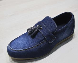 Мъжки спортно елегантни обувки   сини