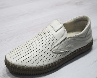 Мъжки обувки естествена кожа бежови