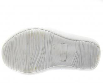 Мъжки обувки спортни естествена кожа бели