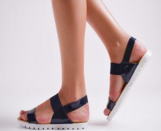 Дамски равни  сандали  сини