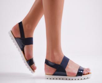 Дамски равни  сандали  сини