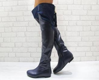 Дамски ежедневни ботуши   тъмно сини