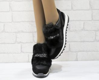 Дамски сникърси черни EOBUVKIBG