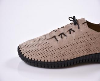 Мъжки спортно елегантни  обувки  бежови