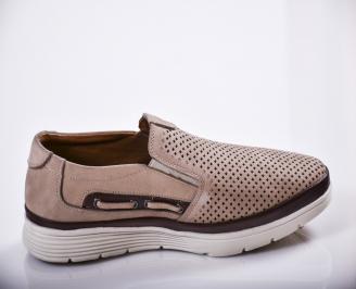 Мъжки спортно елегантни  обувки  бежови