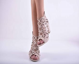 Дамски елегантни сандали  бежови