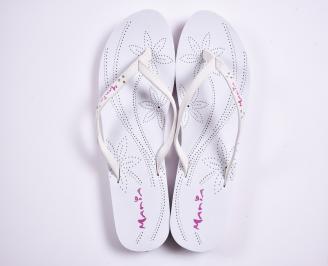 Дамски чехли  бели