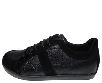 Мъжки обувки спортни естествена кожа черни