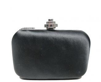 Дамска чанта еко кожа/сатен черна