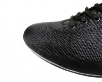 Мъжки спортни обувки черни естествена кожа