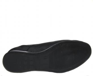 Мъжки спортни обувки черни естествена кожа